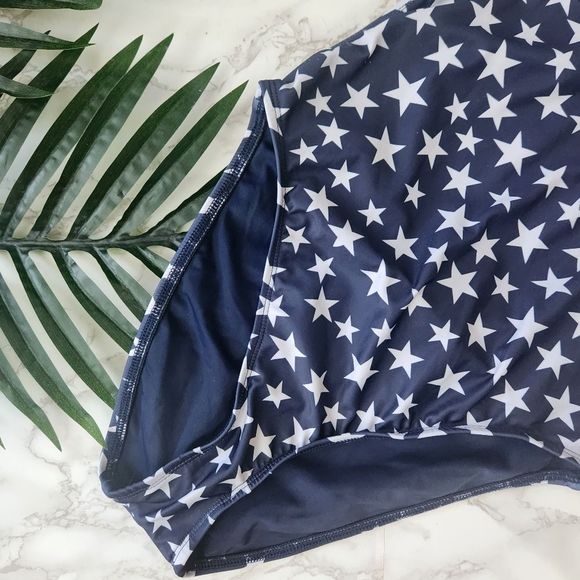 Nasty Gal Blue Alina Star Swimsuit - Picture 3 of 6